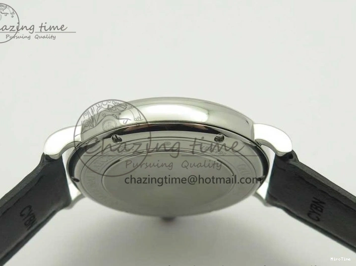 MIROTIME 0306 Supportive Portofino Automatic SS AF 1:1 Best Edition White Dial on Black Croco Leather Strap A 7184